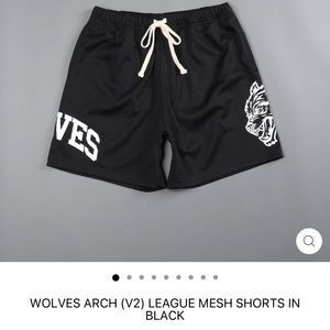 Darc Sport WOLVES ARCH (V2) LEAGUE MESH SHORTS IN BLACK